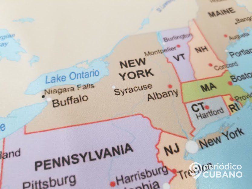 Mapa con ciudades de Estados Unidos