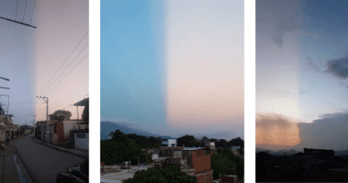 Curioso efecto óptico divide en 2 el cielo de Santiago de Cuba