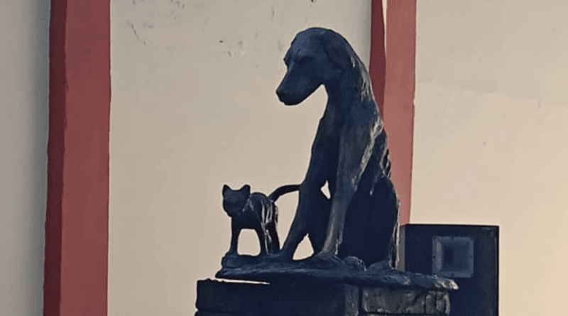 ONG cubana inaugura escultura en homenaje a los animales callejeros