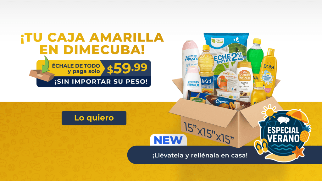 Envíos a Cuba con la Caja Amarilla por $59,99